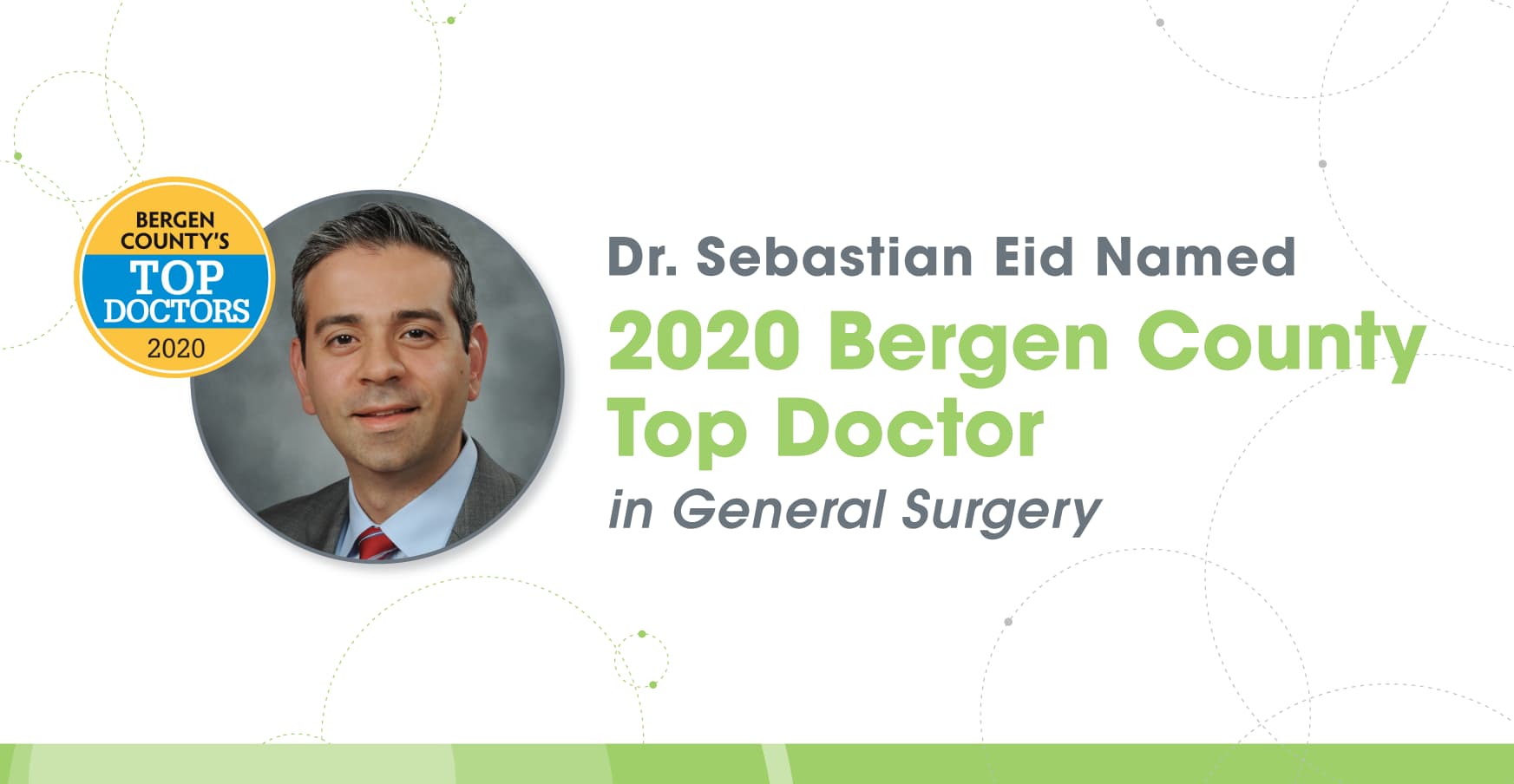 Sebastian Eid, MD of Advanced Laparoscopic Associates named one of Bergen County's top doctors in general surgery